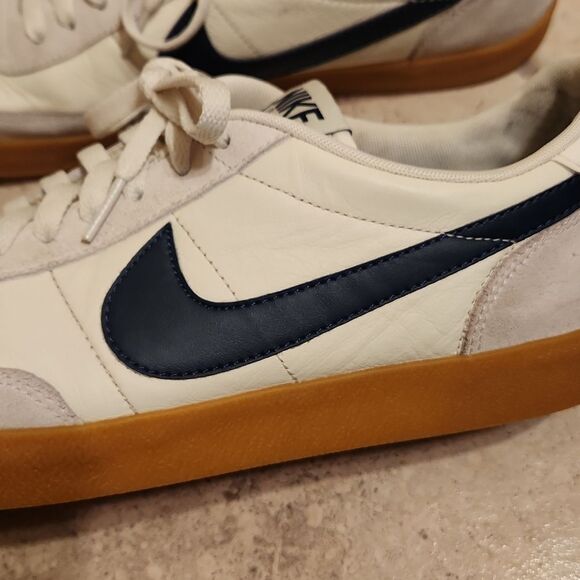 Nike Men's "Killshot 2" White Leather Shoes w/ Navy Blue Swoosh Size 11 - Picture 6 of 12